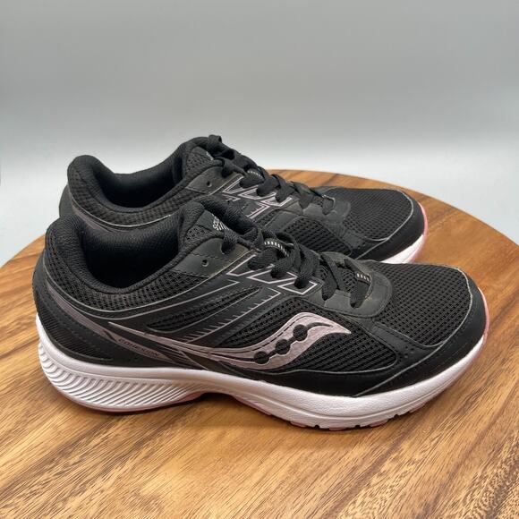 Saucony Cohesion 14 Shoes Womens Size 8.5 W Black/Pink Running Comfort Walking - Picture 1 of 8